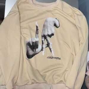 Cream Graphic Sweater